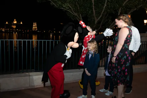 Mickey, Minnie, and the Johnston family